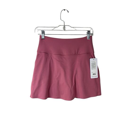 NWT Rhone Course To Court Skort Womens XS Rose Mist PullOn 16" Performance Skirt - Picture 5 of 11